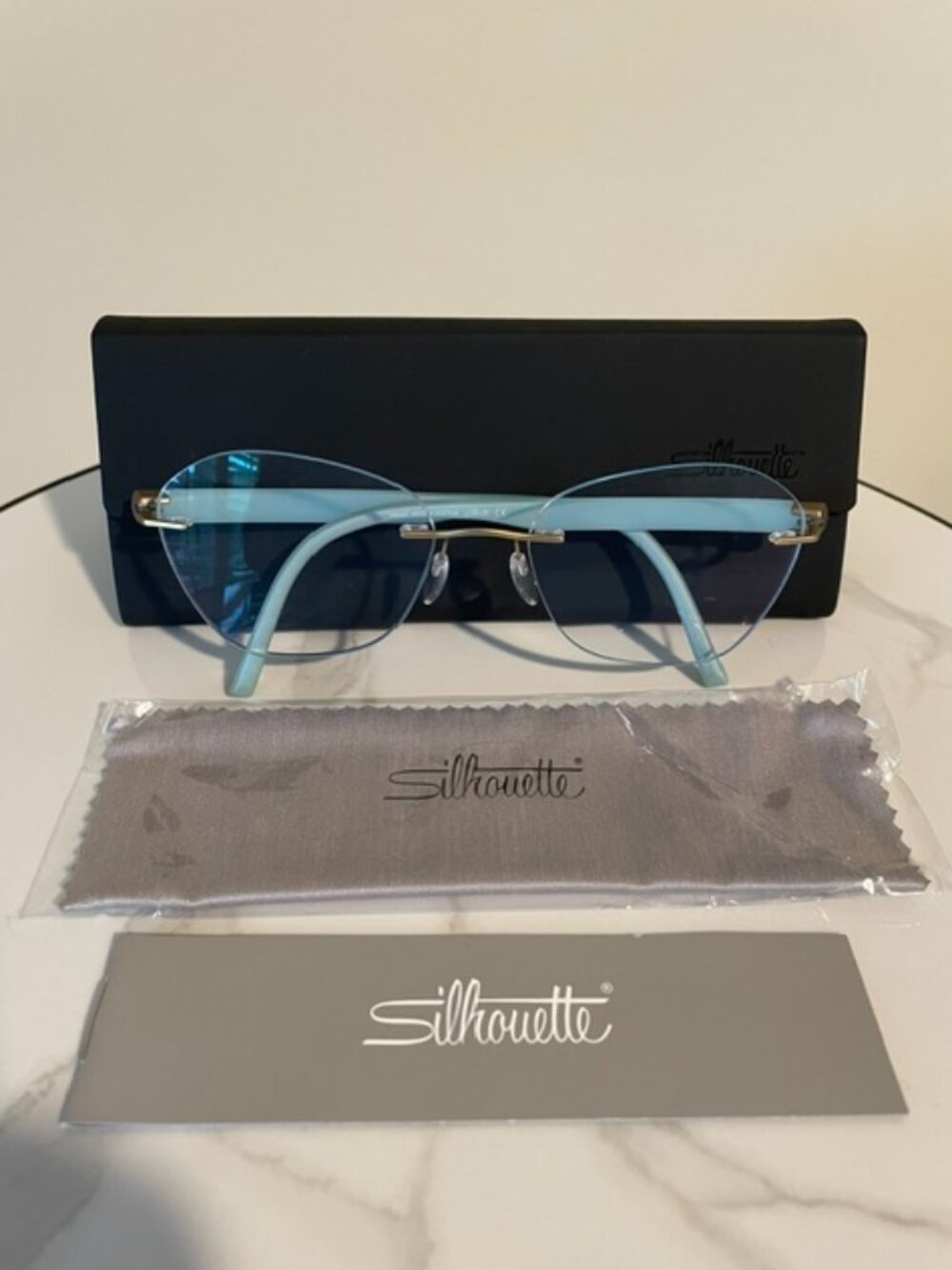 Silouette Inspire Rimless 5506 Brass/Mint Eyeglass Frames